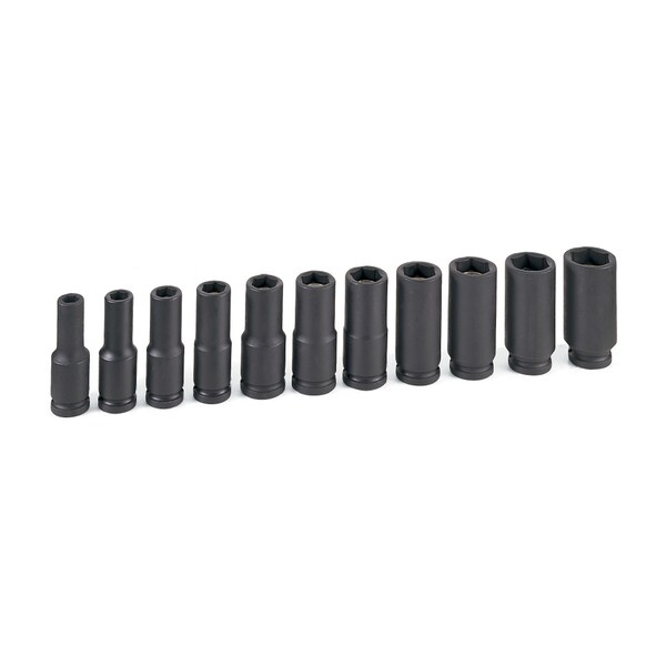 Grey Pneumatic SKT SET 1/2" DR 11 PC. DEEP MAGNETIC IM - GP1511DG