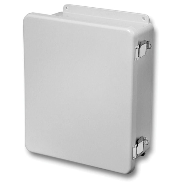 Wiegmann Fiberglass Electrical Enclosures, 6 in H, 4 in D, 4 in W, NEMA 4X, Hinged - HW-J60404CHQR