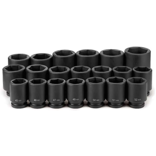 Grey Pneumatic SKT SET 1" DR  20 PC. DP MET 45MM- 75MM - GP9020MD