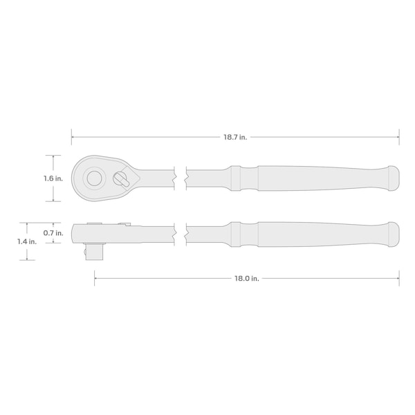 Tekton 1/2 Inch Drive x 18 Inch Quick-Release Long Ratchet - SRH11218