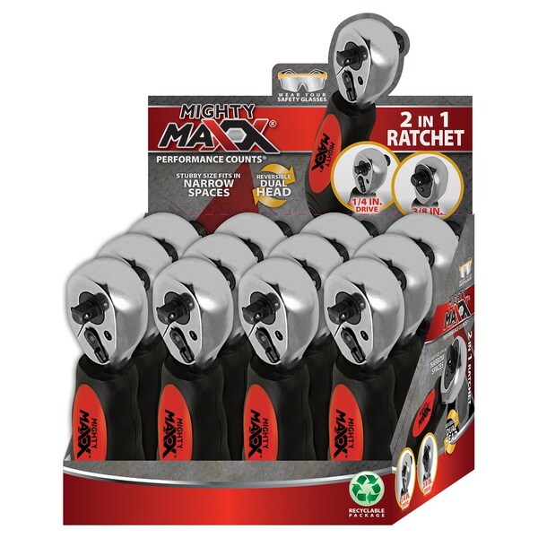 Mighty Maxx Ratchet 2in1 1/4-3/8 Drives - 083-82720