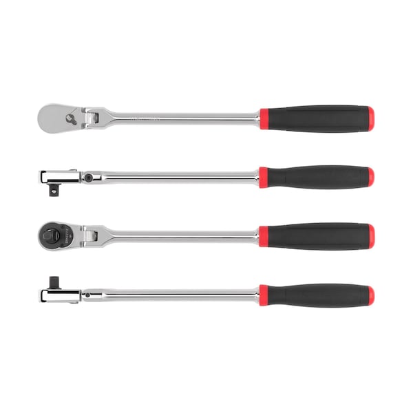 Tekton 3/8 Inch Drive x 12 Inch Flex Head Comfort Grip Long Ratchet - SRH22112