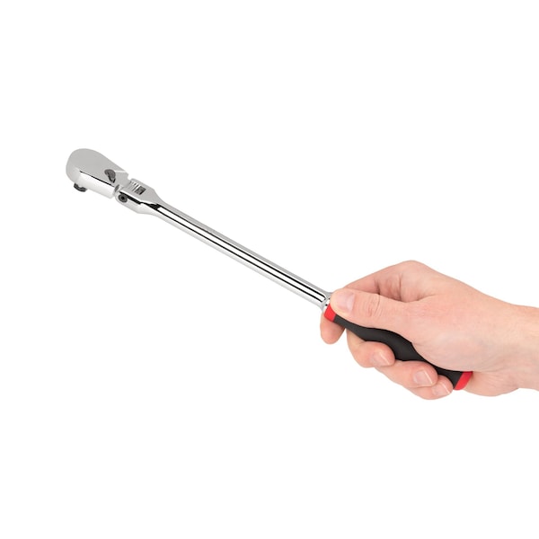 Tekton 3/8 Inch Drive x 12 Inch Flex Head Comfort Grip Long Ratchet - SRH22112