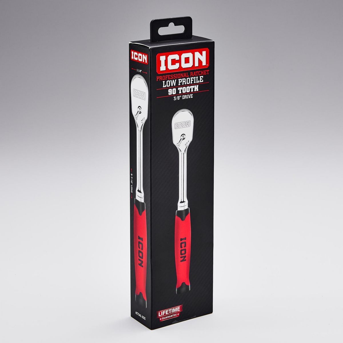 Llave de trinquete profesional de perfil bajo con agarre cómodo de 3/8 de pulgada - 56190