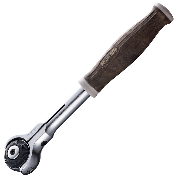 Vessel 3/8" Drive WOOD-COMPO Swivel Ratchet Handle No.HRH3, Natural - HRH3SW