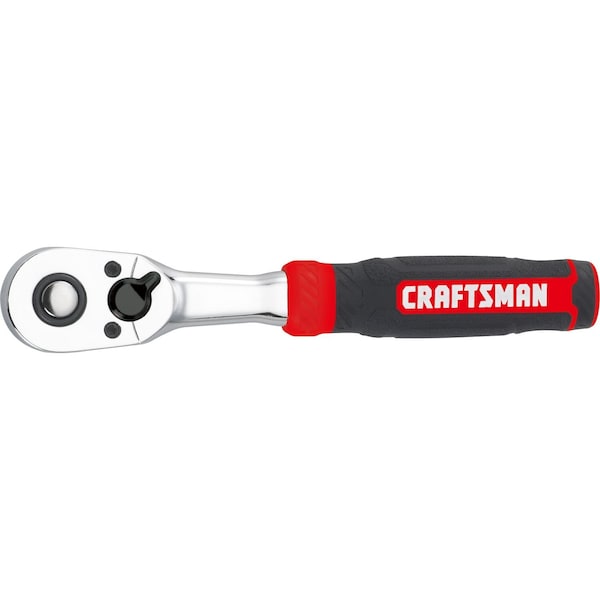 Craftsman 1/4-in Drive 72 Geared Teeth Ratchets, 1/4" Drive Ergo Ratchet, Full polish - CMMT99424