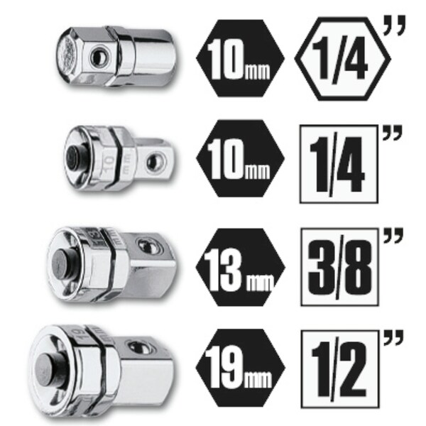Beta 123/K4 Set of 4 Hex Wrench Adapters - 001230504