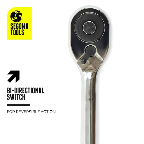 Segomo Tools 3/8" Drive 72 Teeth Heavy Duty Reversible Extendable Ratchet (9-13") - 9015193B