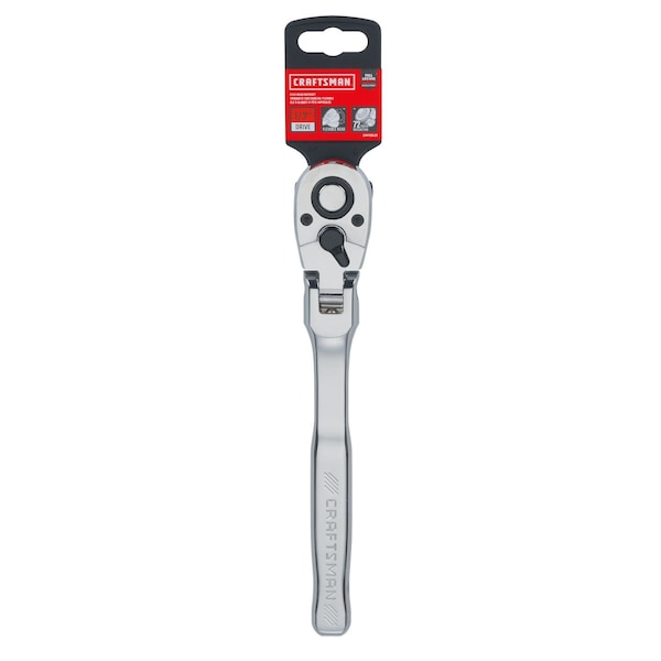 Craftsman 1/2-in Drive 72 Geared Teeth Ratchets, 1/2" Drive 72T Pear Head Flex, Full polish - CMMT99429