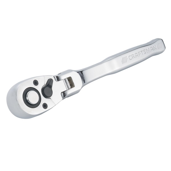 Craftsman 1/2-in Drive 72 Geared Teeth Ratchets, 1/2" Drive 72T Pear Head Flex, Full polish - CMMT99429