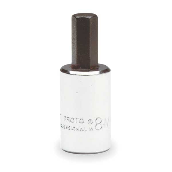 Proto 3/8 in Drive Hex Socket Bit Metric 10 mm Tip, 1 25/32 in L - J4990-10MST