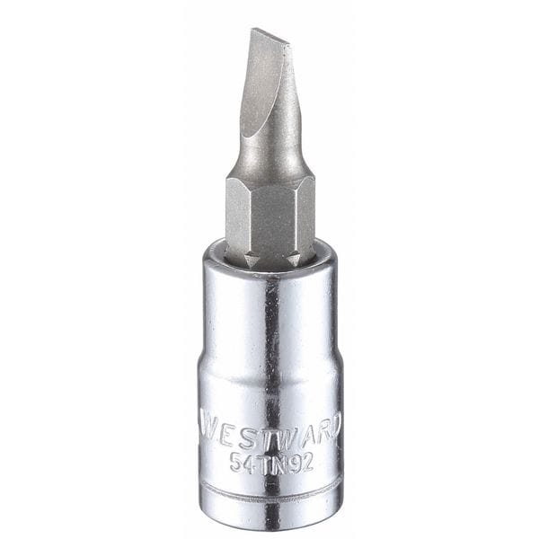 Westward 1/4 in Drive Slotted Socket Bit Metric 5 mm Tip, 1 1/2 in L - 54TN92
