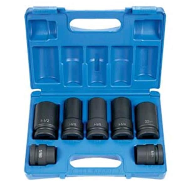 Light House Beauty Eagle  1" Drive 7 Pieces Truck Wheel Impact Socket Set - LI3481042