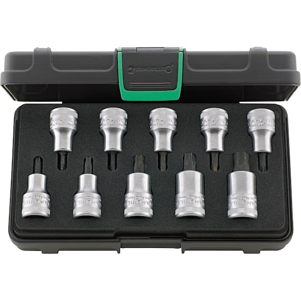 Stahlwille Tools 1/2 Inches Drive Socket & Ratchet Sets, Torx, 10 pcs - 96032005