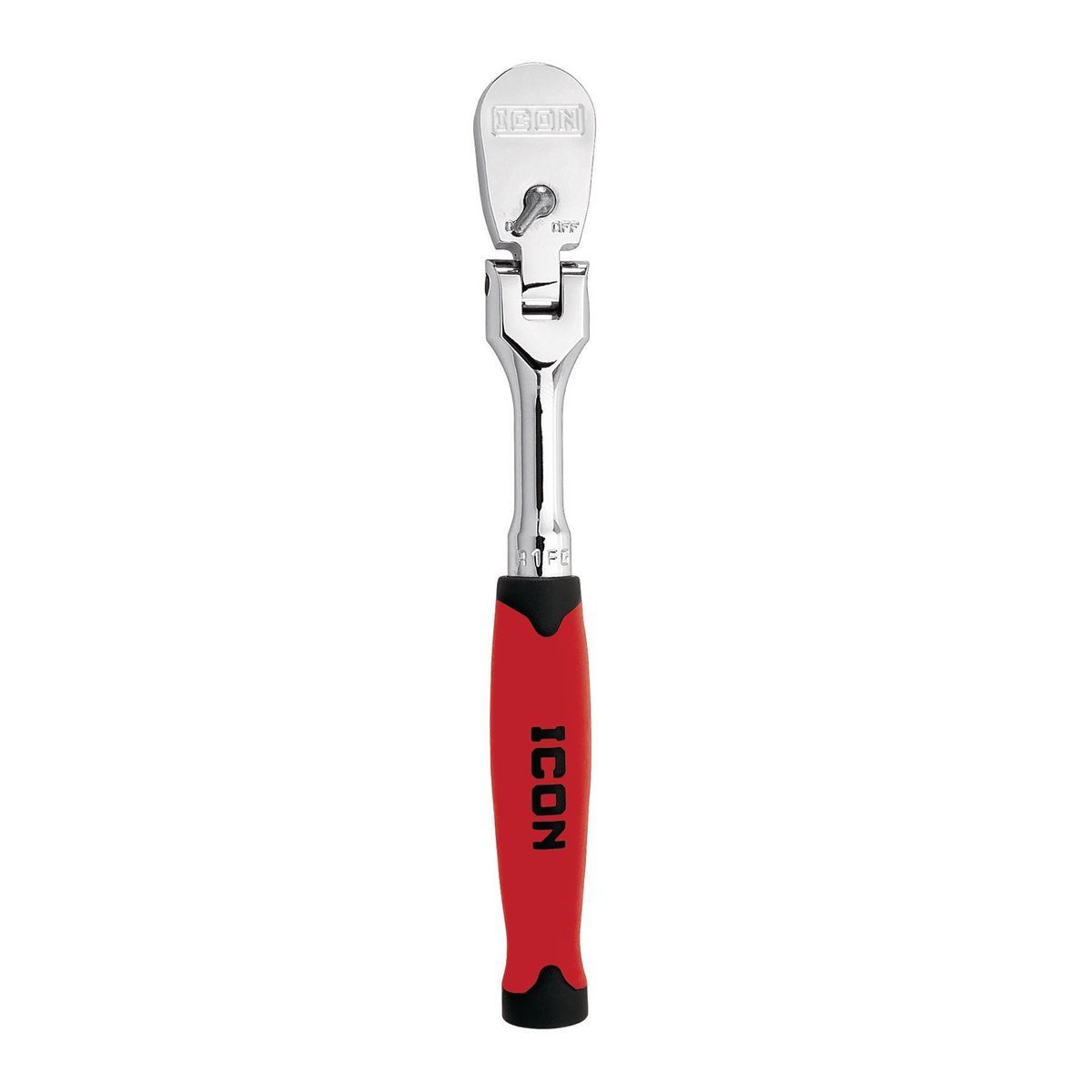 Llave de trinquete profesional de 1/4 de pulgada con cabeza flexible y agarre cómodo - 64693