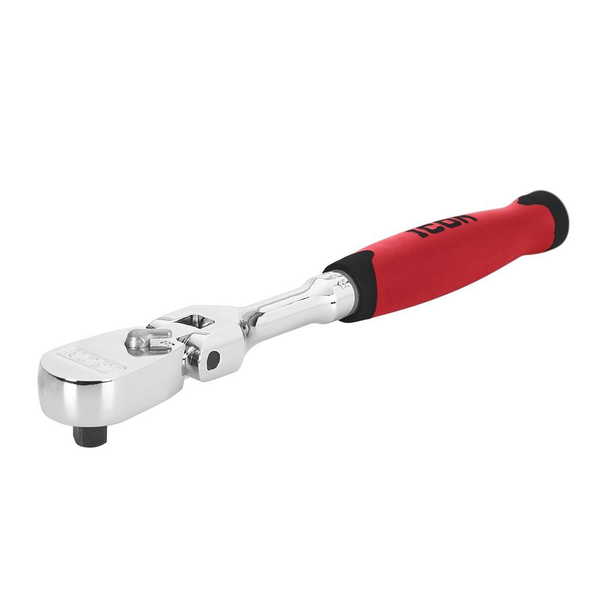 Llave de trinquete profesional de 1/4 de pulgada con cabeza flexible y agarre cómodo - 64693