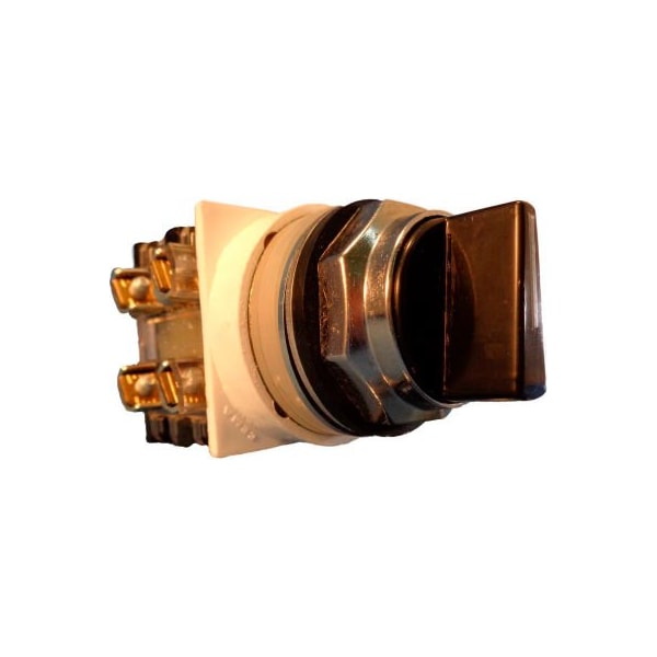 Springer Controls Co Springer Controls, Selector de 2 posiciones de 30 mm, Centro Derecho, Mantenido, 1 abierto y 1 cerrado, Negro - N7SMIN011.