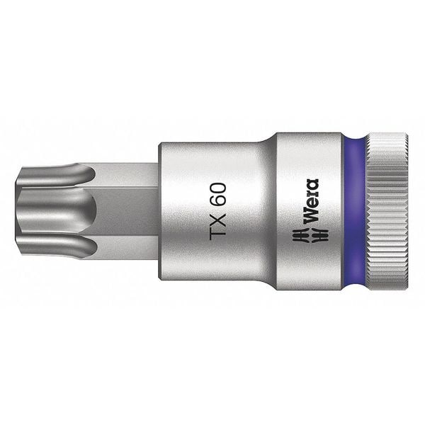 Wera 1/2 in Drive Torx(R) Socket Bit Torx(R) T60 Tip, 2 3/8 in L - 05003838001