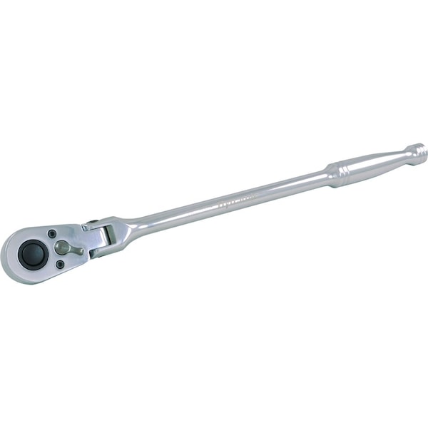Dynamic Tools 3/8" Dr. 48 Tooth Flex Head Ratchet, 11-3/4" Long, Chrome Finish - D005308