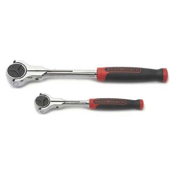 Gearwrench 2 Piece 1/4" & 3/8" Drive 72-Tooth Dual Material Roto Ratchet Set - 81223