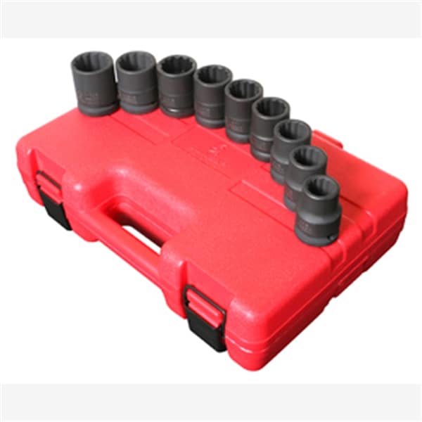 Sunex 9-Piece 3/4 ft. Drive 12-Point Fractional SAE Thin Wall Impact Socket Set - 4687