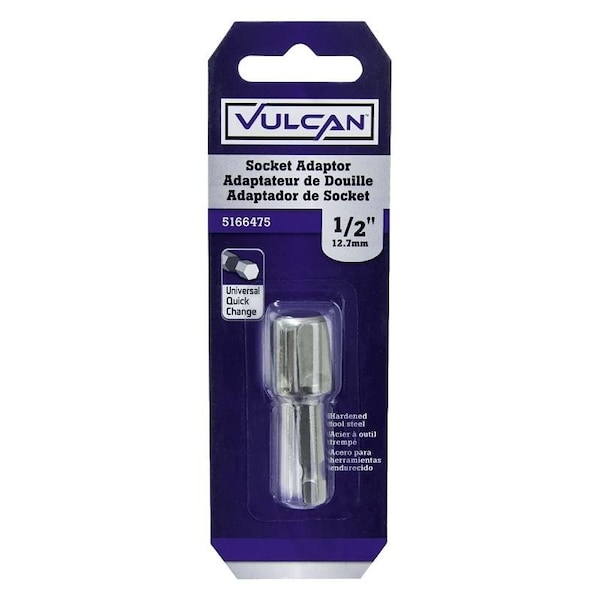 Vulcan Socket Adapter, 12 in Drive, 2 in L, Hardened Steel - 440911OR