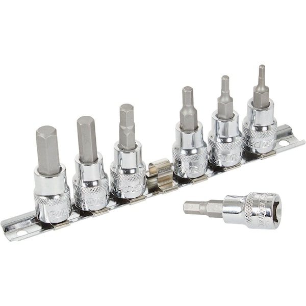 Channellock Metric 3/8 In. Drive 6-Point Hex Bit Socket Set 7-Piece - 372404
