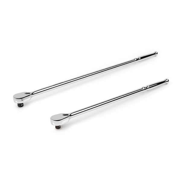 Tekton 3/8, 1/2 Inch Drive Extra-Long Ratchet Set, 2-Piece (18, 24 in.) - SRH99005
