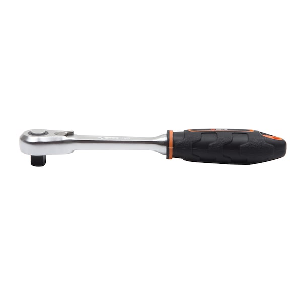 Groz 1/4" Drive 60 Geared Teeth Gourd Ratchet Handle, Slim Line, 1/4" Dr - 40107