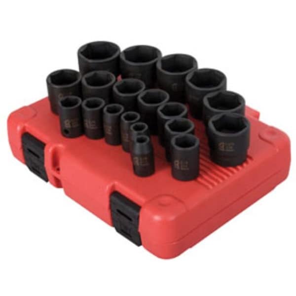 Gourmetgalley 0.5 in. Drive SAE Impact Socket Set - 19 Piece - GO3656283