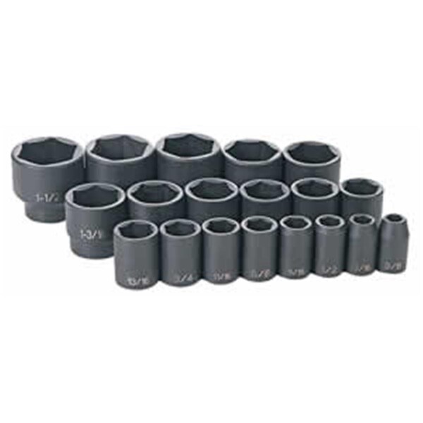 Light House Beauty 19 Pc.5" Dr. Fractional Impact Socket Set - LI2688661