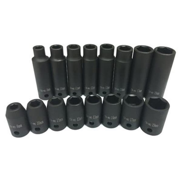Frita Frita 239213 Master Mechanic Metric Standard & Deep Impact Socket Set; 16 Piece - 239213
