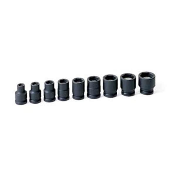 Grey Pneumatic Grey Pneumatic Corp. GY1209G .38 in. Drive 9 Pc Magnetic Impact Socket Set - GY1209G
