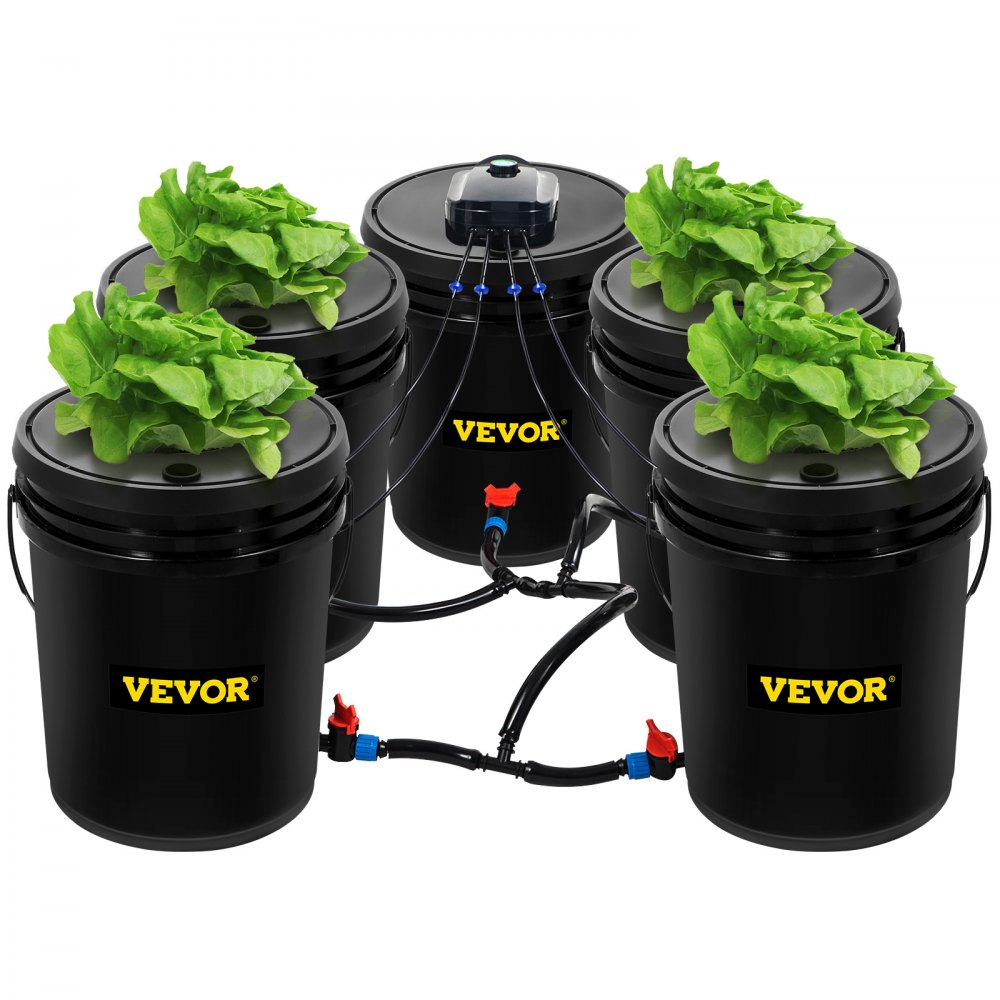 VEVOR Hydroponics Deep Water Culture DWC Hydroponic System 5 Gallon 5 Buckets - SSSPXTYX5110VUJGVV1