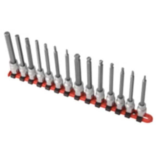 Gourmetgalley 0.38 in. Drive Long Metric Ball & Hex Bit Socket Set - 14 Piece - GO3645532