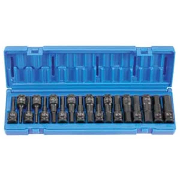 Grey Pneumatic Grey Pneumatic GY1598HC 1/2" Drive 18 Pieces Combo Hex Driver SAE/Metric Set - GY1598HC