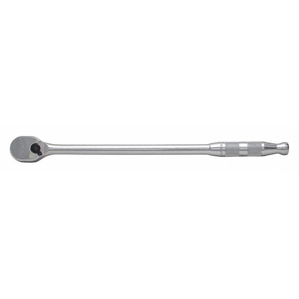 Proto 3/8" Drive 90 Geared Teeth Pear Head Style Hand Ratchet, 12-39/64" L, Full Polish Finish - J5250HTC