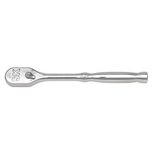 Sk Professional Tools 1/2" Drive 90 Geared Teeth Pear Head Style Hand Ratchet, 10" L, Chrome Finish - 80220G