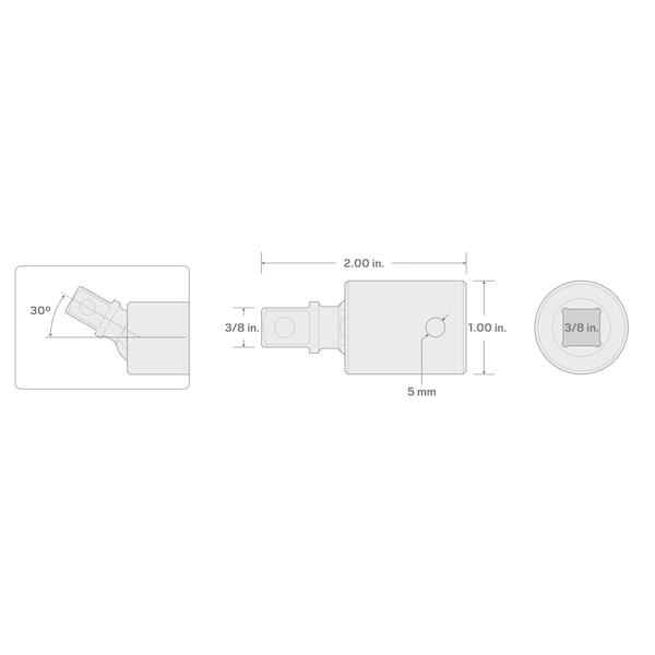 Tekton 3/8 Inch Drive Impact Universal Joint - SIA12102