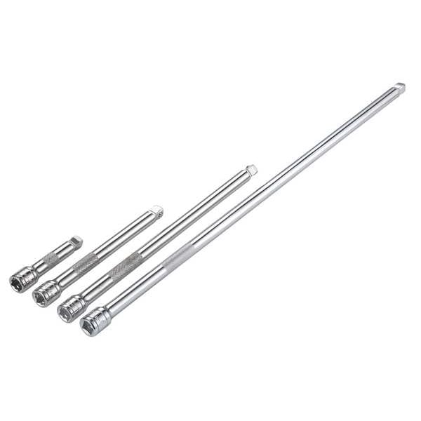 Westward Socket Extension Set 3/8" Dr, 3 in, 6 in, 10 in, 18 in L, 4 Pieces, Chrome - 54PR06