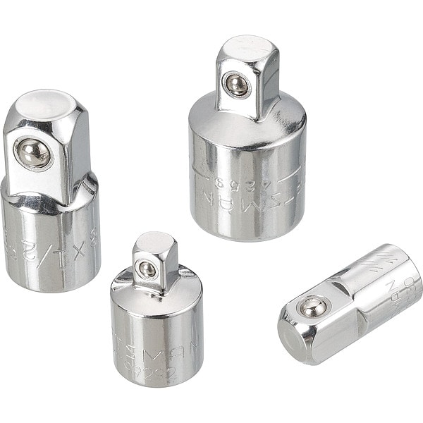 Craftsman 1/4 | 3/8 | 1/2 Drive Socket Adapter Set, Fractional & Metric, 4 pcs, Full Polish - CMMT99278