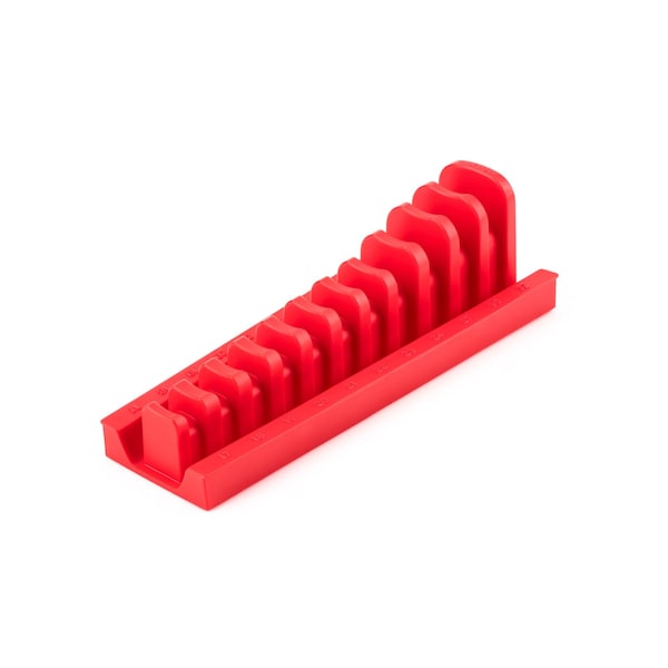 Tekton 11-Tool 1/2 Inch Drive Crowfoot Wrench Organizer Rack, Red (17-32 mm) - ORG26411