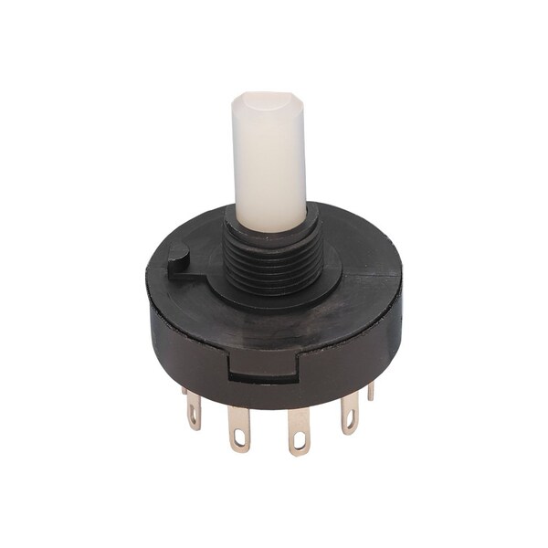 Componentes C&K Interruptor Rotativo, 3 Posiciones, Dp3T, Enclavado, 0.5A, 125Vcd, Terminal de Soldadura, Actuador Tipo Plano, Panel - R20307RR03Q