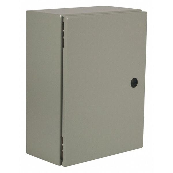 Wiegmann Carbon Steel Electrical Enclosures, 30 in H, 8 in D, 20 in W, NEMA 4, 12, Hinged - N412302008C