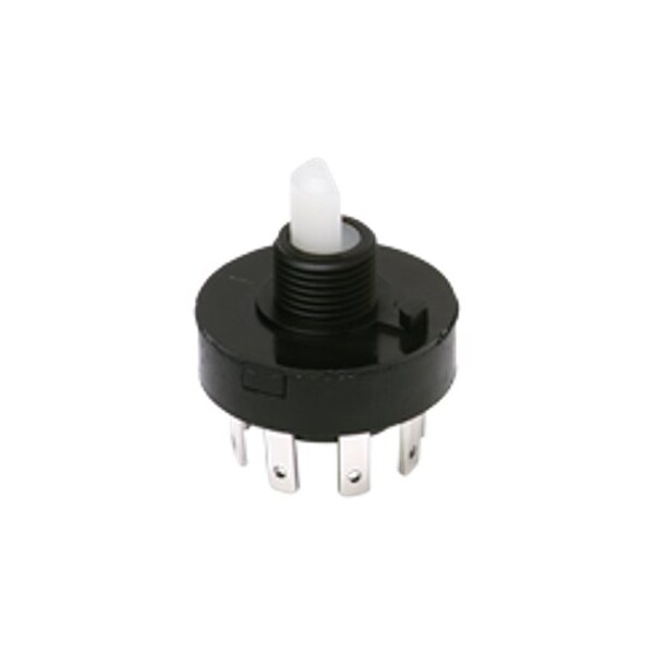 Componentes C&K Interruptor Rotativo, 4 Posiciones, Dp4T, Con Traba, 1A, 125Vcc, Terminal de Conexión Rápida, Actuador Tipo Plano - H20407RR05Q