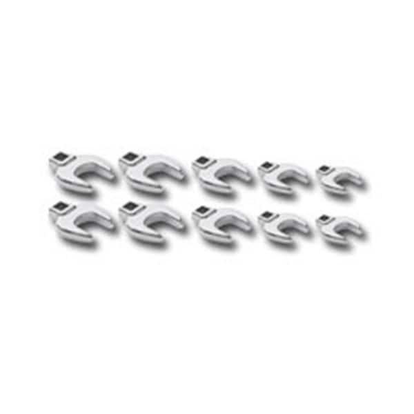 Makeithappen 81909 0.375 Inch Drive Metric Crowfoot Wrench, 10-Piece Set - MA67912