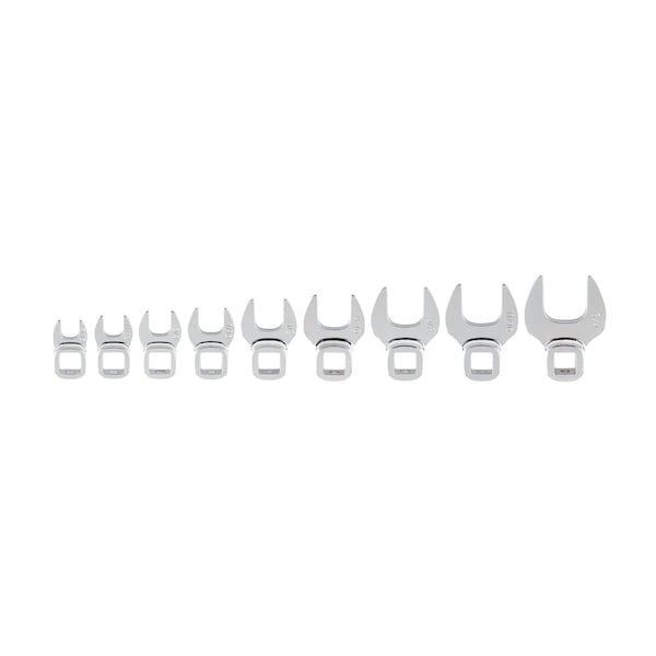 Tekton 3/8 Inch Drive Crowfoot Wrench Set, 9-Piece (5/16-3/4 in.) - WCF90101