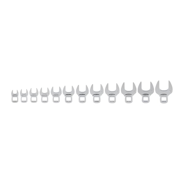Tekton 3/8 Inch Drive Crowfoot Wrench Set, 12-Piece (8-19 mm) - WCF90201