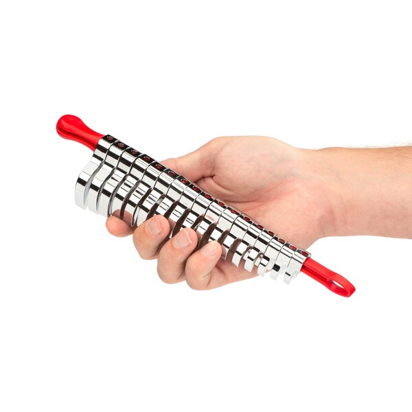 Tekton 3/8 Inch Drive Crowfoot Wrench Set with Key, 17-Piece (8-24 mm) - WCF91202