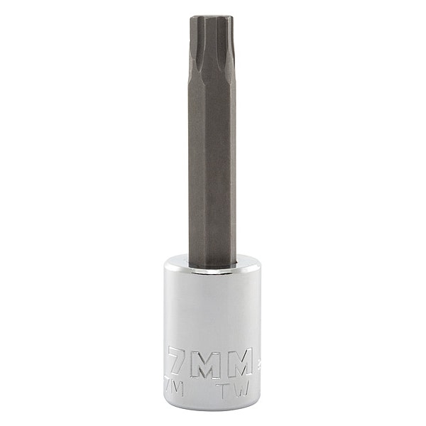Proto 3/8 in Drive Hex Socket Bit Metric 7 mm Tip, 2 3/4 in L - J4990R-7M